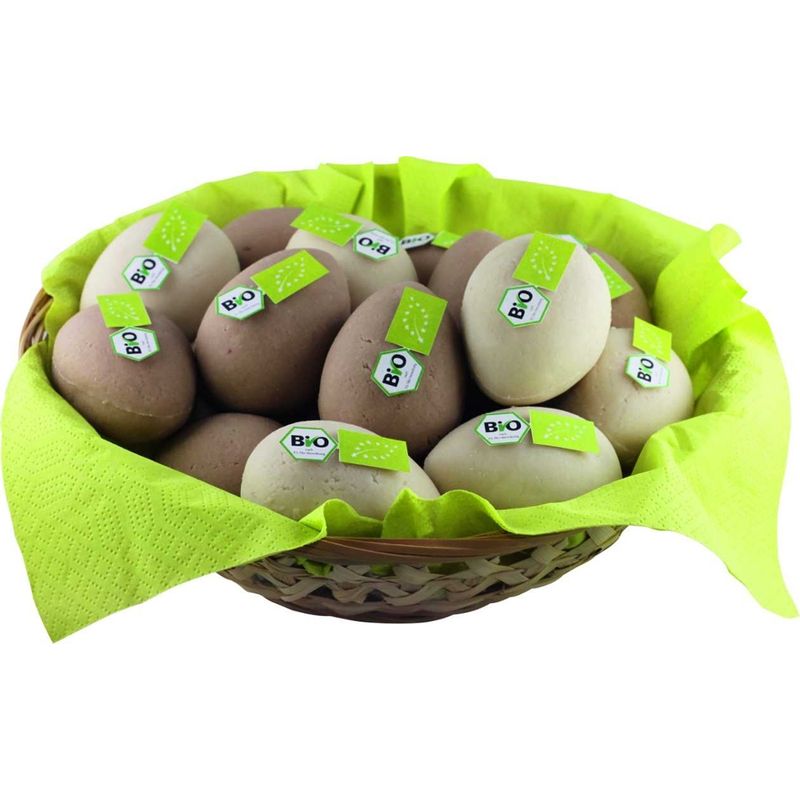 Funsch Marzipan BIO dunkles Ei im Korb - Produktbild
