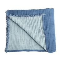 Musselin-Decke, blue/light blue - Produktbild