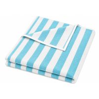 1452 Badetuch aqua/white striped - Produktbild
