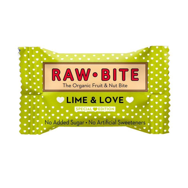 Raw Bite Fruchtriegel Lime & Love Heart edition 13g - Produktbild