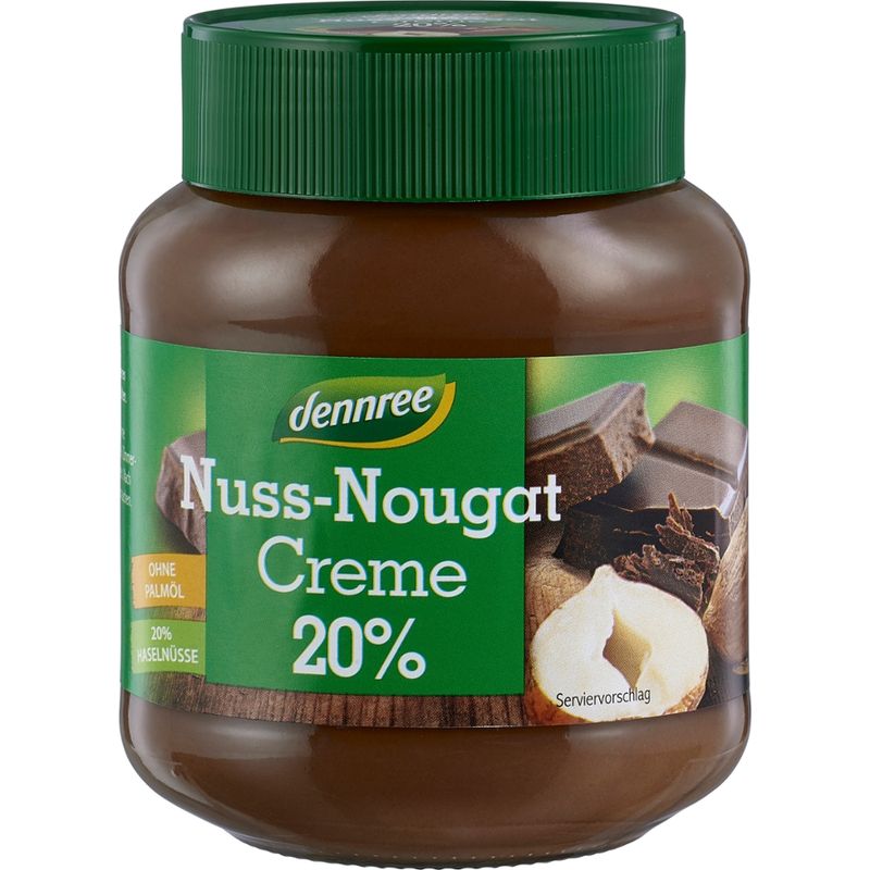 dennree Nuss-Nougat-Creme mit 20% Haselnüssen - Produktbild