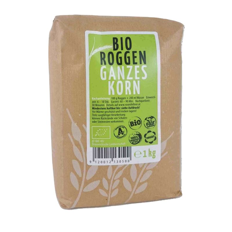 Rosenfellner Mühle & Naturkost Bio Roggen 1kg - Produktbild