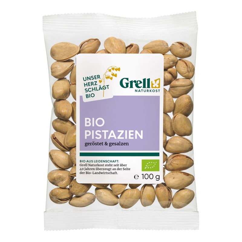 Grell Naturkost Pistazien, geröstet und gesalzen - Produktbild