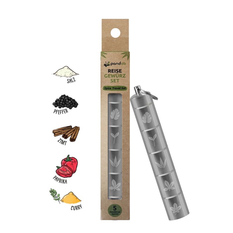 pandoo pandoo Reisegewürz-Set inkl. fünf verschiedener Gewürze - Produktbild