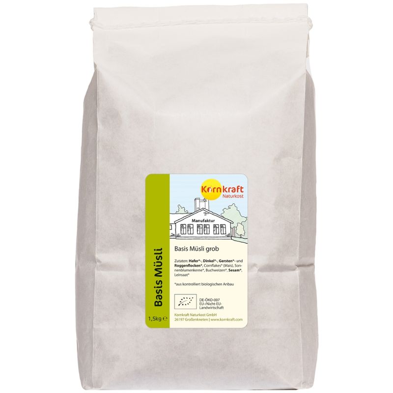 Kornkraft Basis Müsli Papierbeutel - Produktbild
