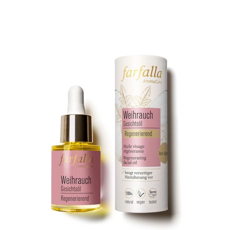 farfalla Gesichtsöl Weihrauch, regenerierend, 15ml - Produktbild