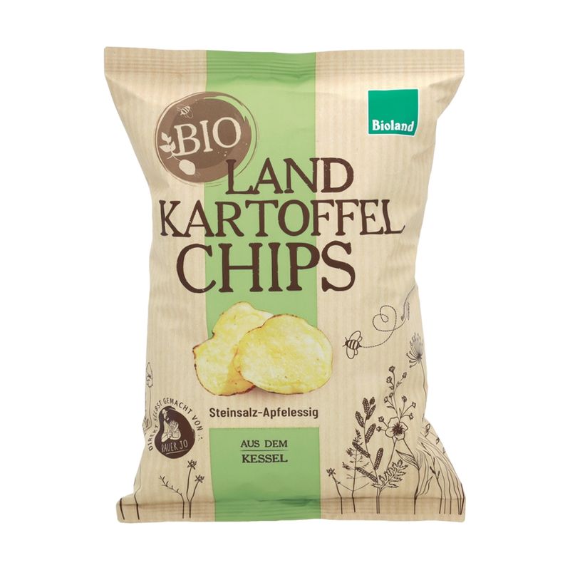 Landkartoffelchips Bio-Landkartoffelchips Steinsalz-Apfelessig 125g - Produktbild