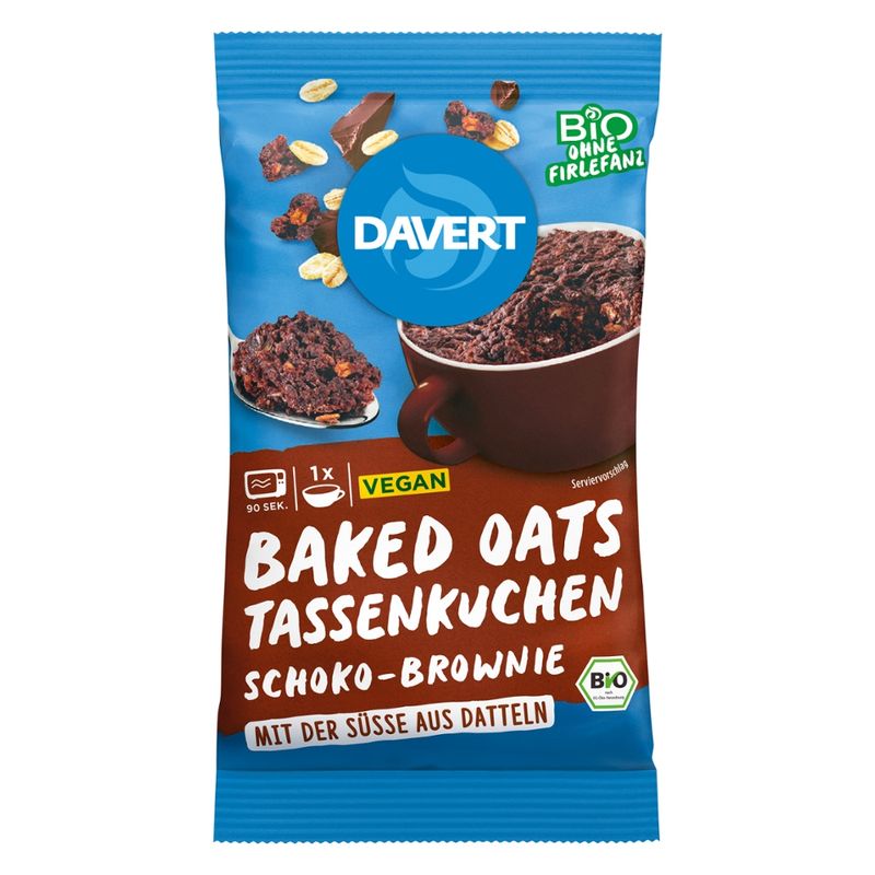 Davert Baked Oats Tassenkuchen Schoko-Brownie 71g - Produktbild