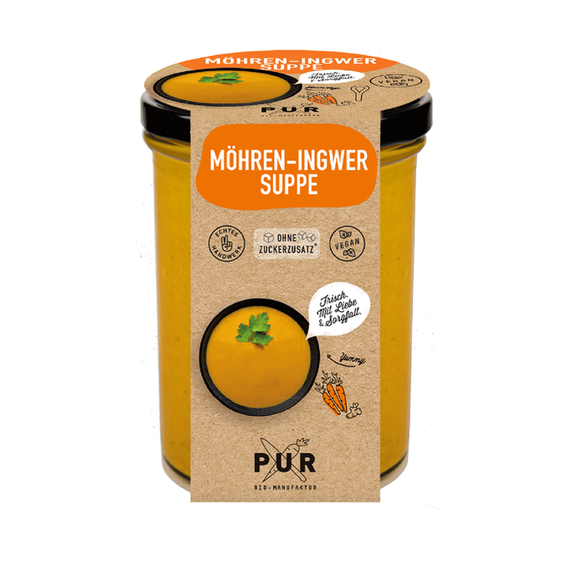 PUR Bio-Manufaktur PUR Möhren-Ingwersuppe mit Kokosmilch und Orange - Produktbild