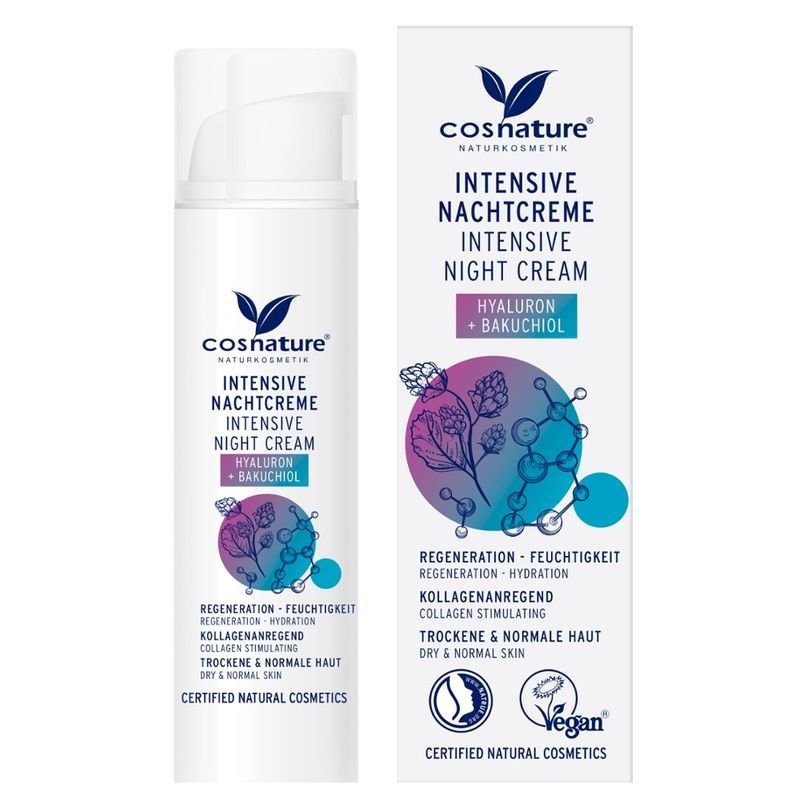 Cosnature  cosnature Hyaluron+Bakuchiol Intensive Nachtcreme 50ml - Produktbild