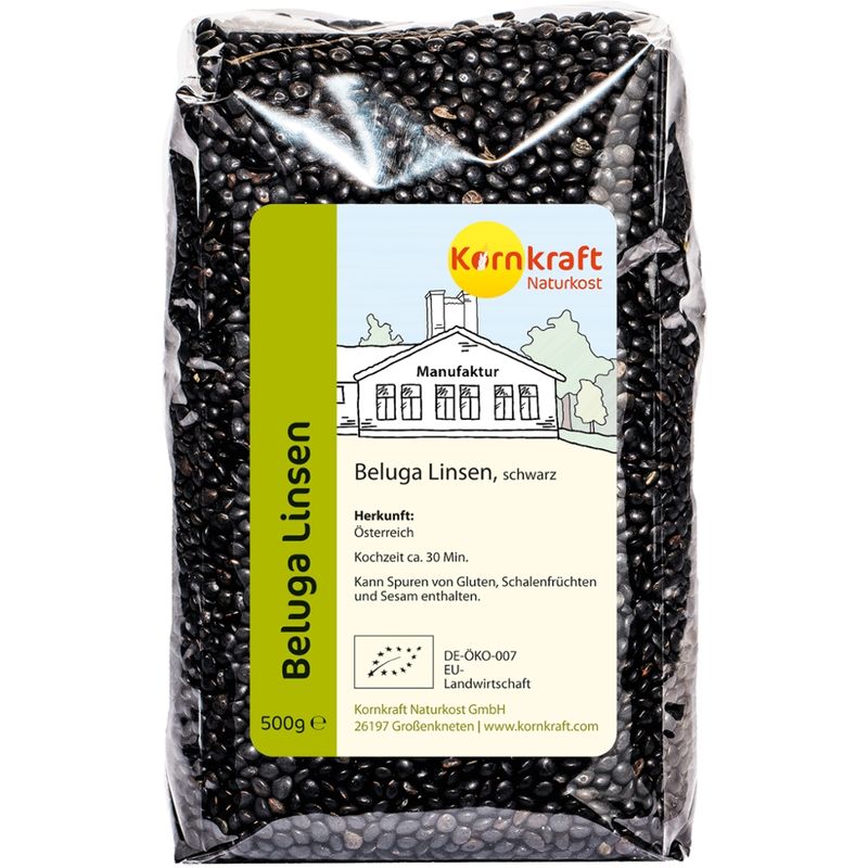 Kornkraft Beluga Linsen, schwarz - Produktbild