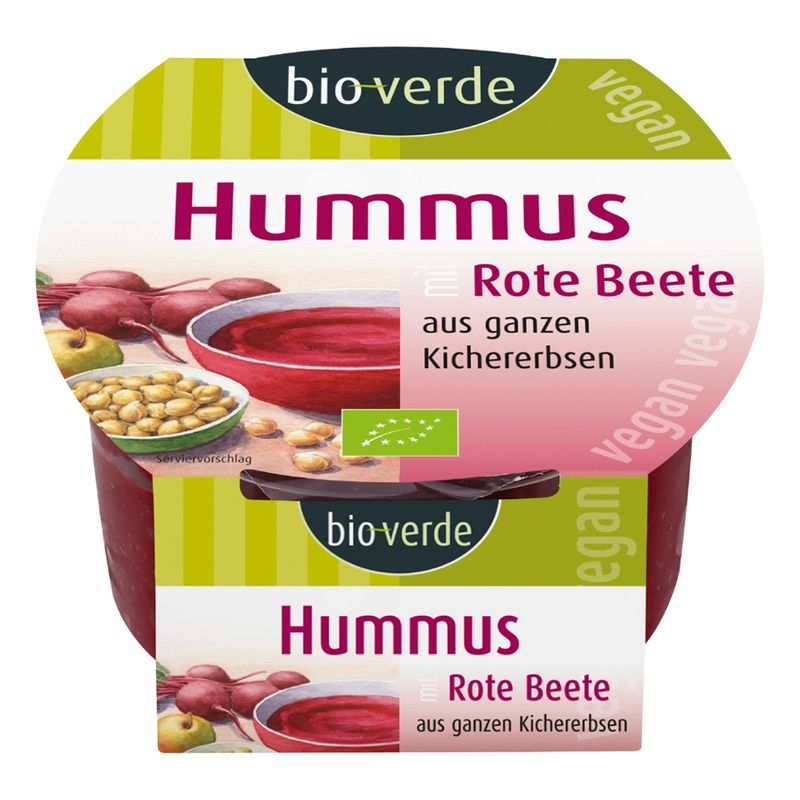 bio-verde Hummus Rote Beete vegan 150 g - Produktbild