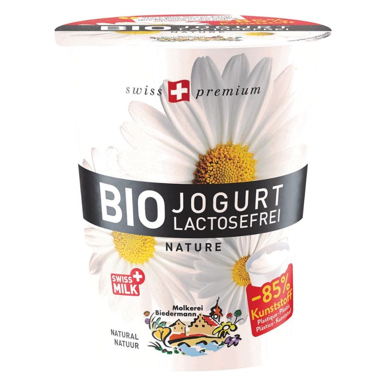 Molkerei Biedermann Bio Jogurt lactosefrei Nature im Kartonbecher - Produktbild