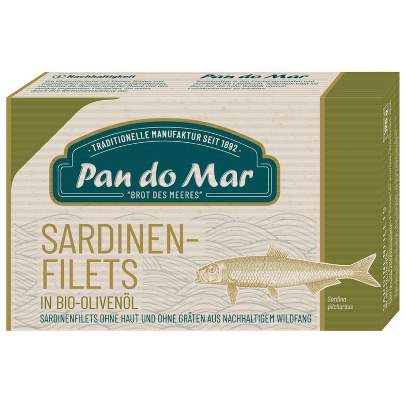 Pan do Mar Sardinenfilets in Bio-Olivenöl - Produktbild