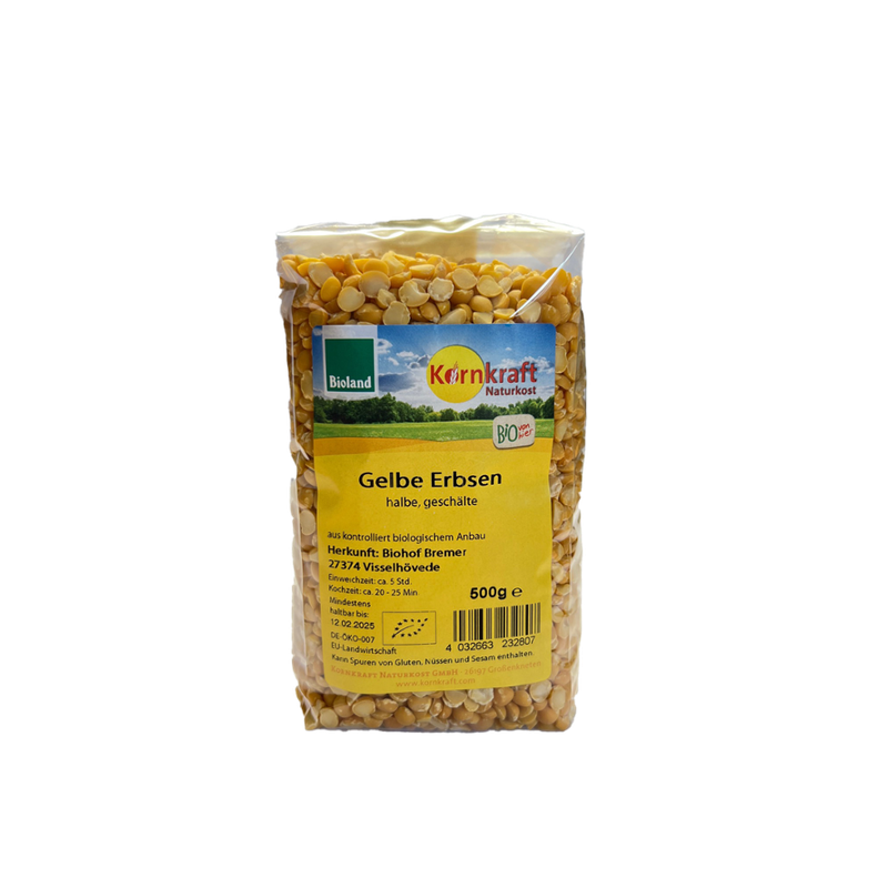 Kornkraft Erbsen, gelbe, halbe geschält - Produktbild