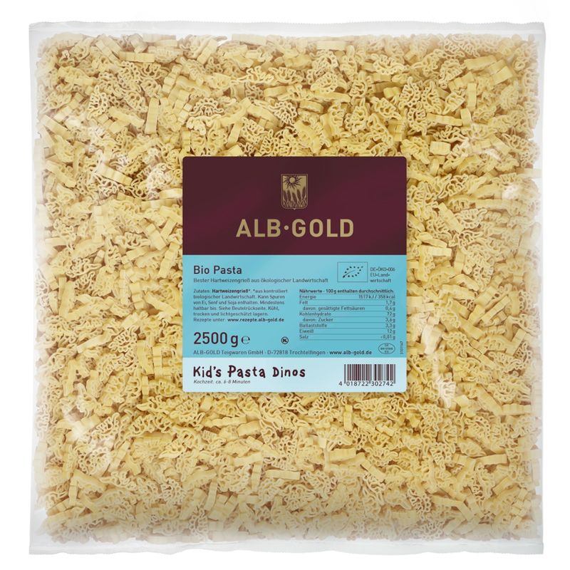 ALB-GOLD AG Bio Kid's Pasta Dinos 4 x 2,5 kg - Produktbild