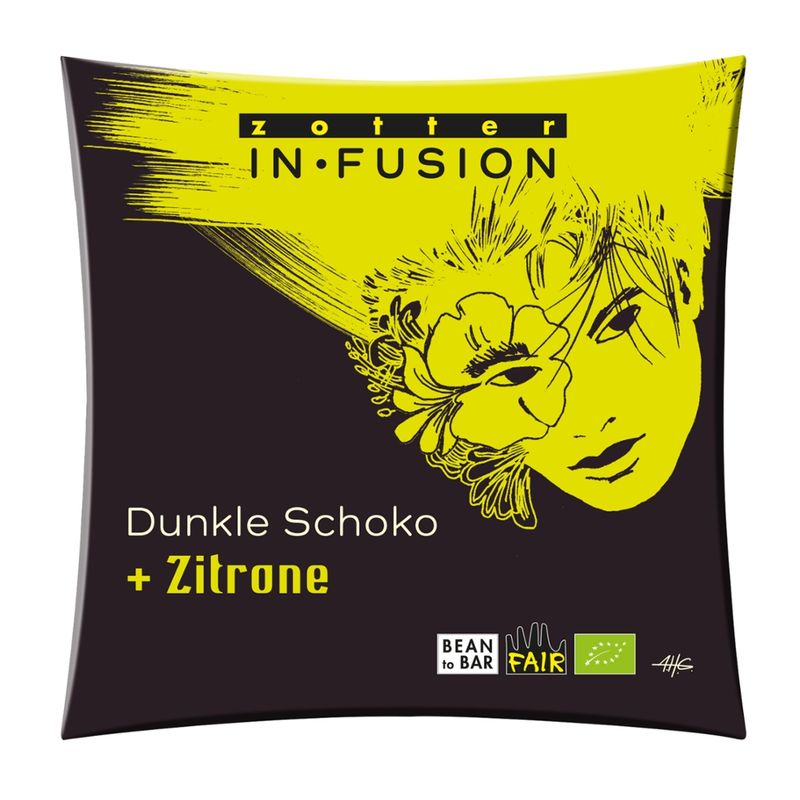 Zotter Schokolade Dunkle Schoko + Zitrone - Produktbild