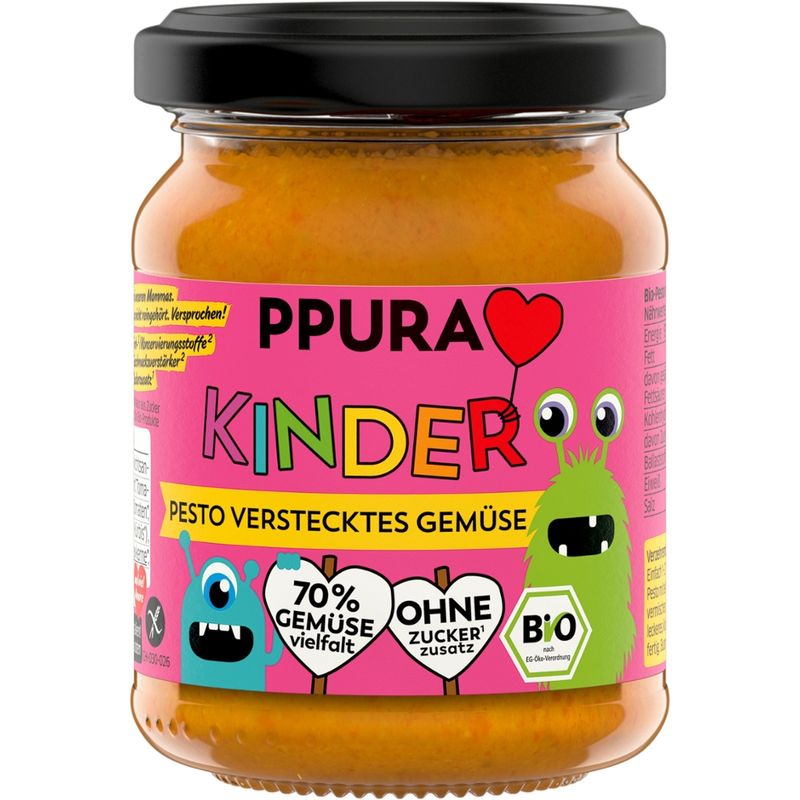 PPURA BIO Pesto KINDER – Mit verstecktem Gemüse, 120g - Produktbild