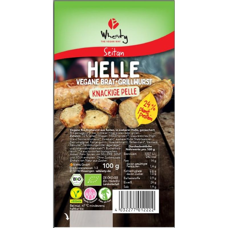Wheaty Helle vegane Brat+Grillwurst - Produktbild