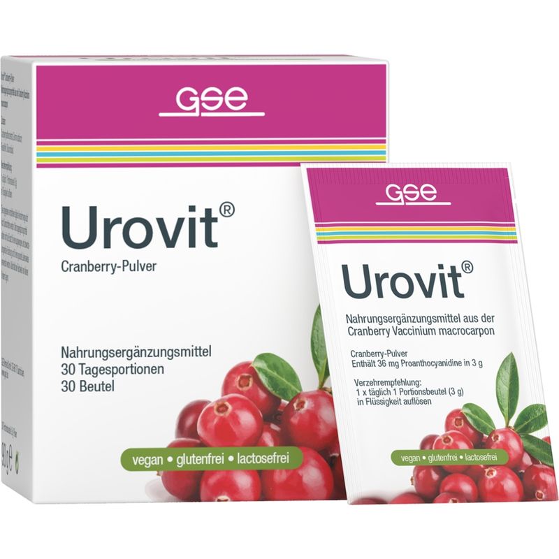 GSE  Urovit® Cranberry Pulver, 30 Beutel à 3 g - Produktbild