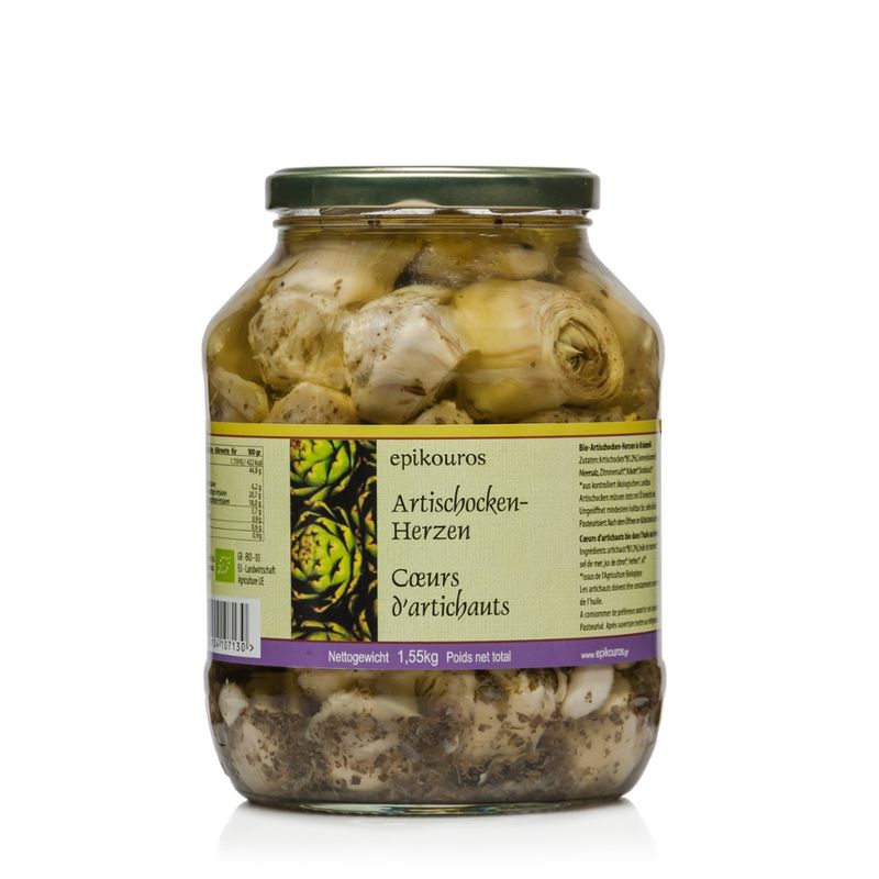 EPIKOUROS Artischocken-Herzen in Kräuteröl - Produktbild