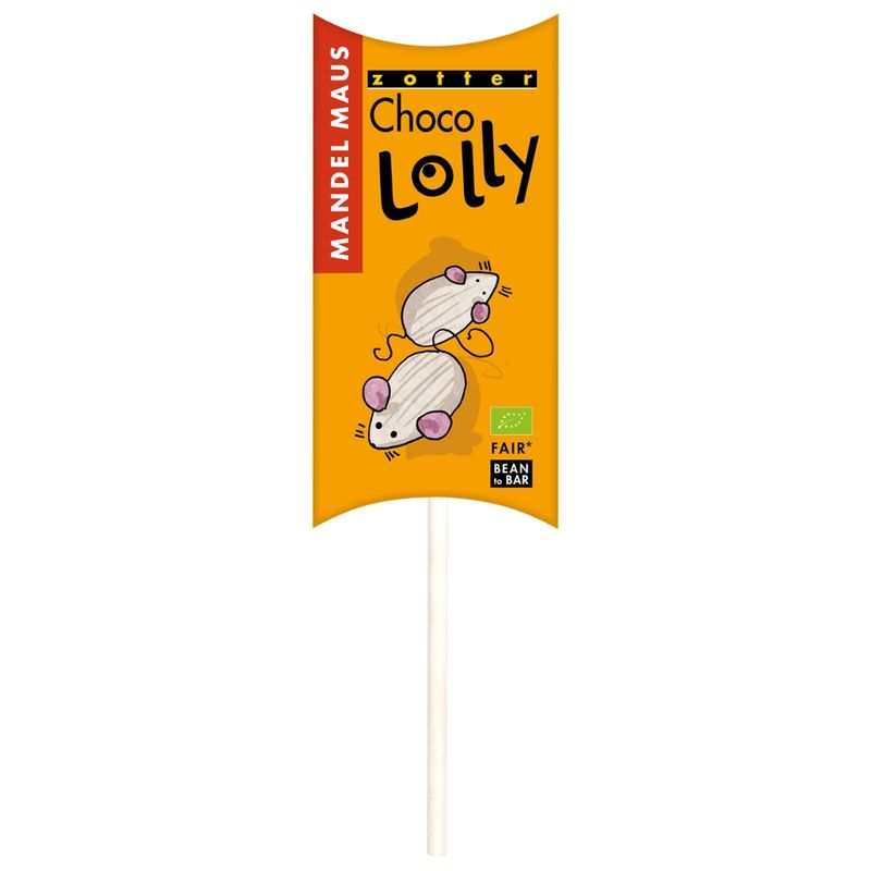 Zotter Schokolade Choco Lolly - Mandel Maus - Produktbild