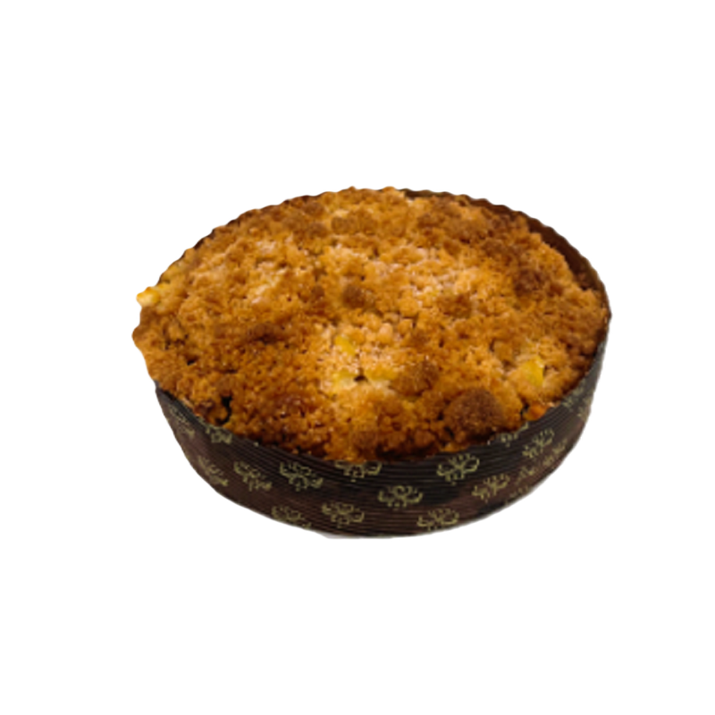 Foodlogic Kuchen aus 45% Bio Dinkelmehl mit einer Füllung aus 20% Bio Apfelstückchen, fertig gebacken, tiefgekühlt. - Produktbild