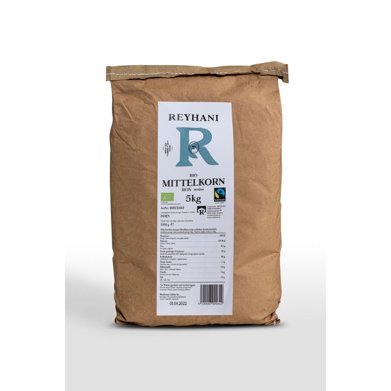 Reyhani Reyhani Bio Mittelkorn weiß Fairtrade 5kg - Produktbild
