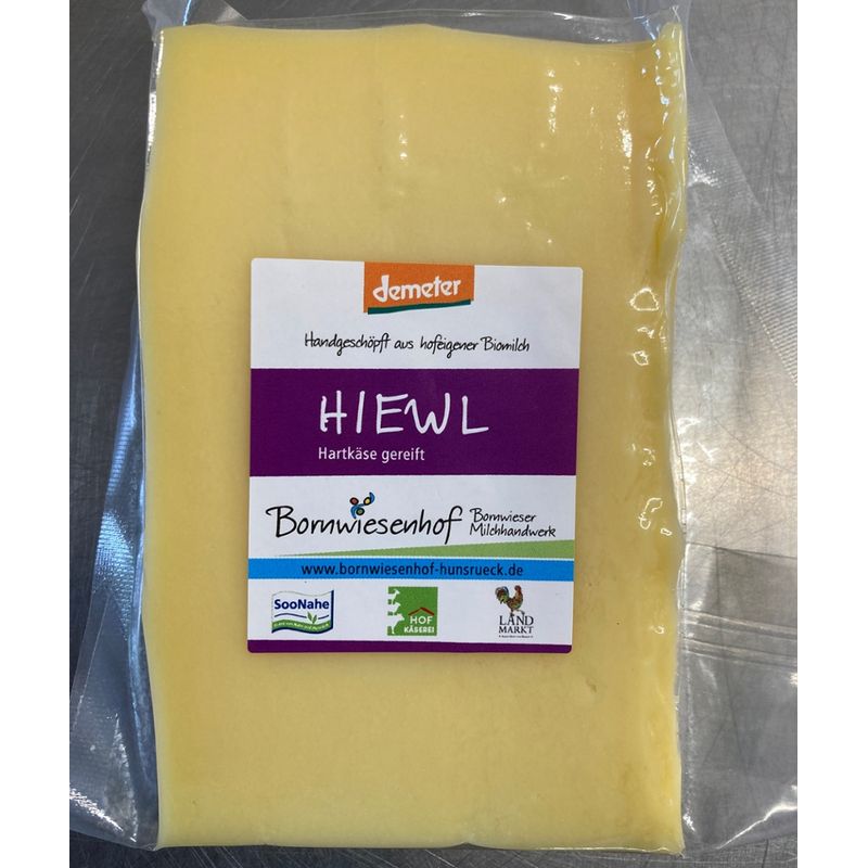 Bornwieser Milchhandwerk Hiewl, Hartkäse natur, handverschöpft aus hofeigener Milch - Produktbild
