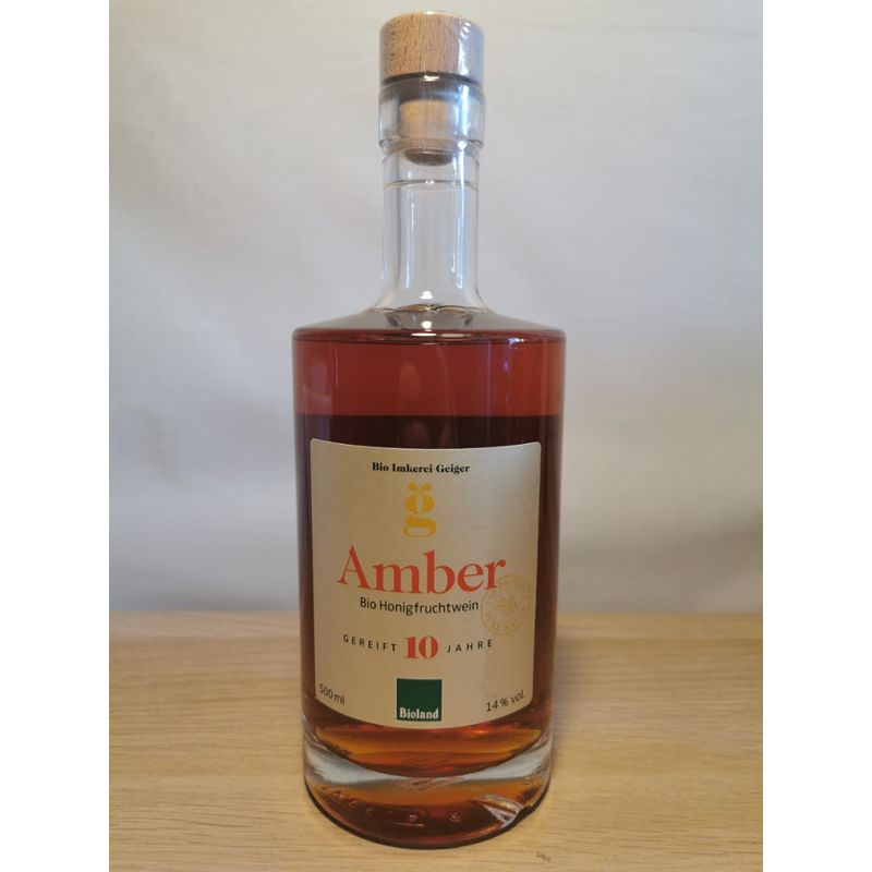 Bio Imkerei Geiger Amber Bio Honigfruchtwein 10 Jährig - Produktbild