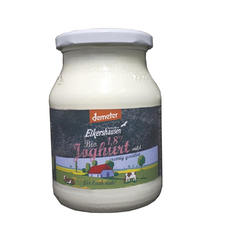 Naturkost Elkershausen Demeter Joghurt natur 1,8%, gerührt - Produktbild