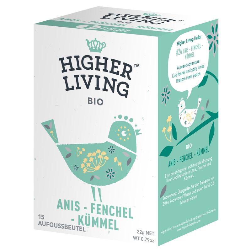 Higher Living Kräutertee Anis - Fenchel - Kümmel - Produktbild