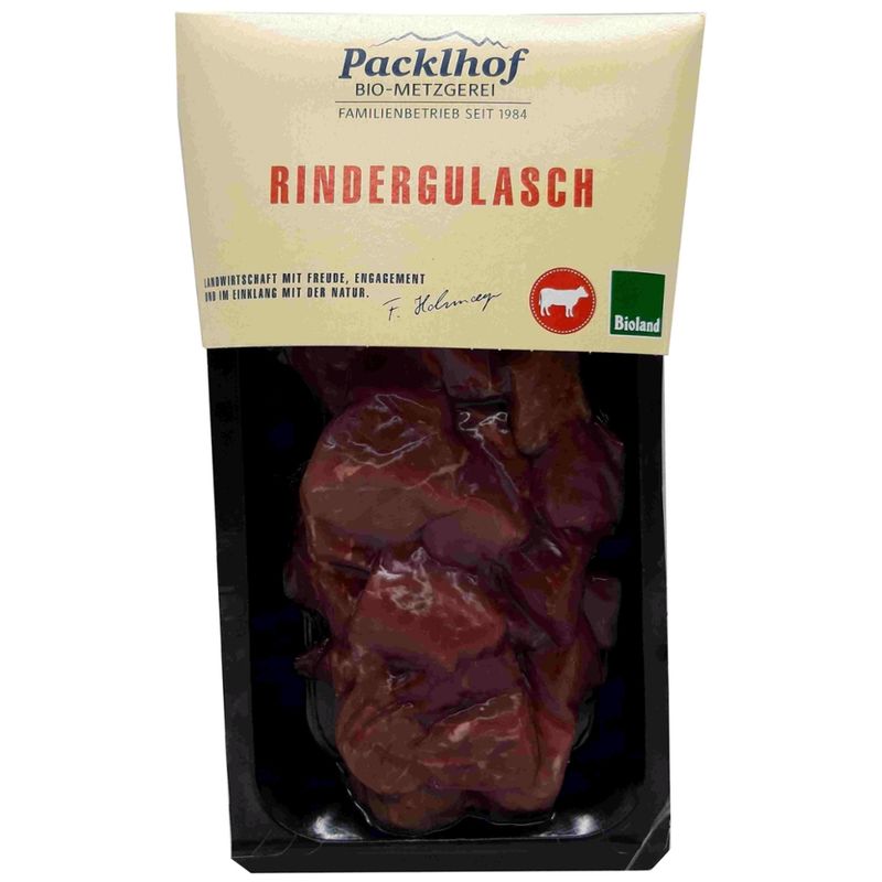 Packlhof Rindergulasch 300g SB/SKIN - Produktbild