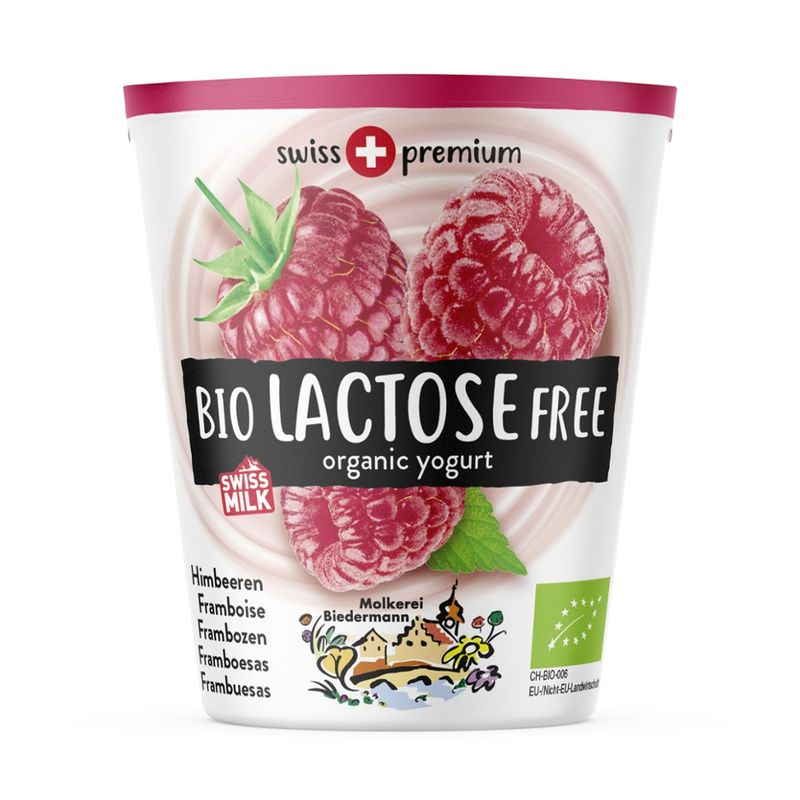 Molkerei Biedermann Bio Jogurt lactosefrei Himbeer - Produktbild