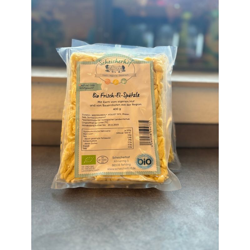 Scheicherhof Bio Dinkel Frisch Ei Spätzle Bio Bayern 400 g - Produktbild