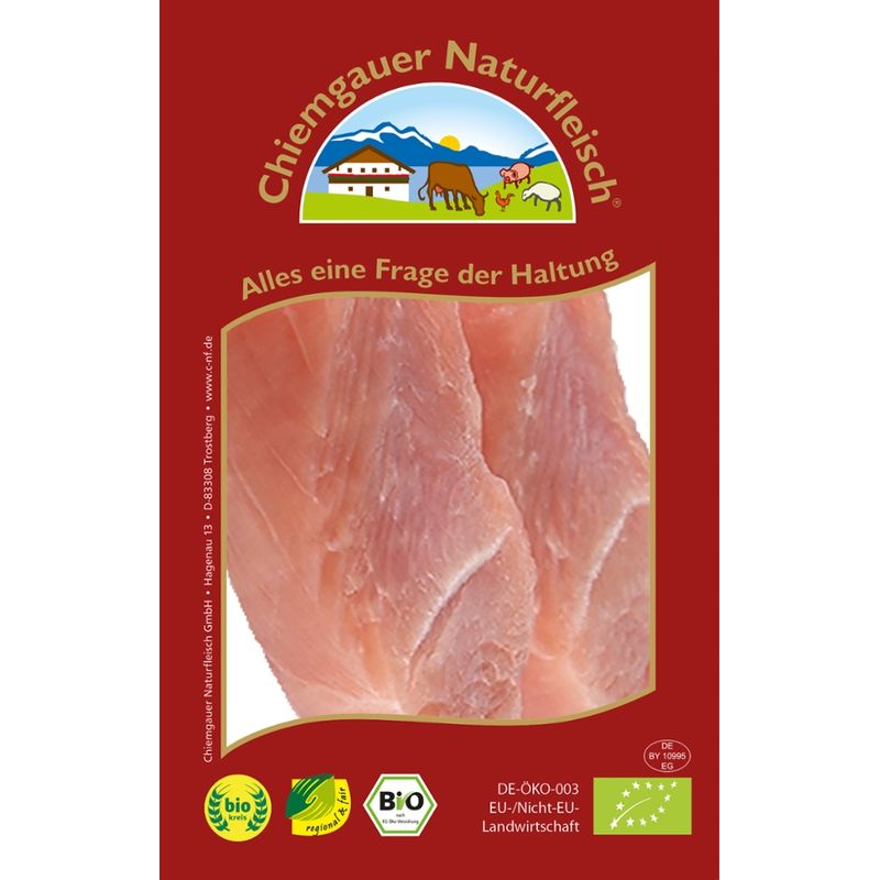 Chiemgauer Naturfleisch Puten-Steaks, 2 Stück ca. 260 g, SB, kbA - Produktbild