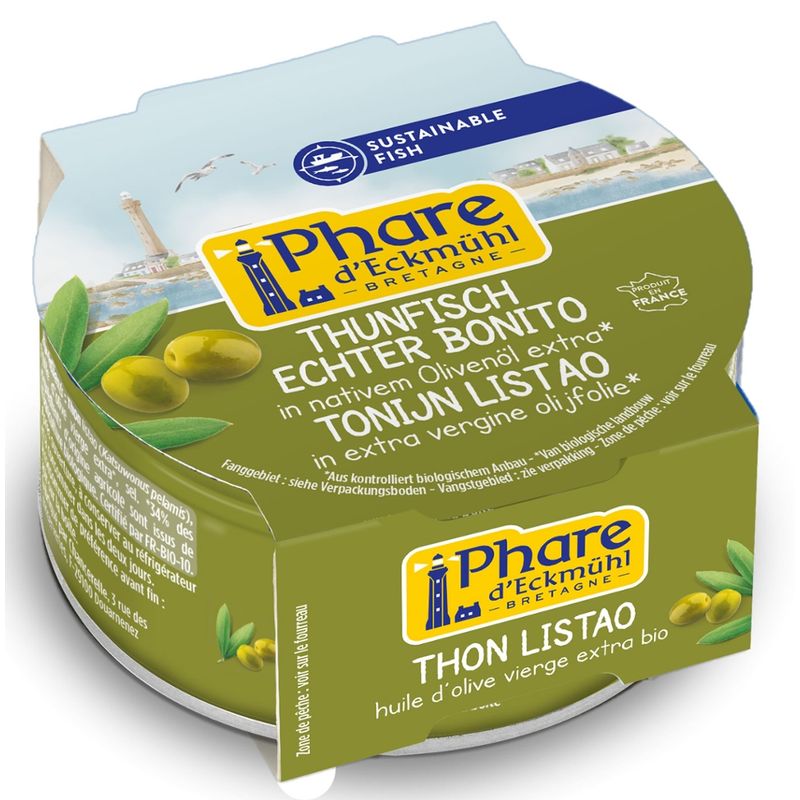 Phare d´Eckmühl Thunfisch ECHTER BONITO in nativem Olivenöl extra, 160g - Produktbild