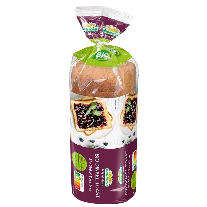Mestemacher GmbH BIO Dinkel Toastbrot, 400 g - Produktbild