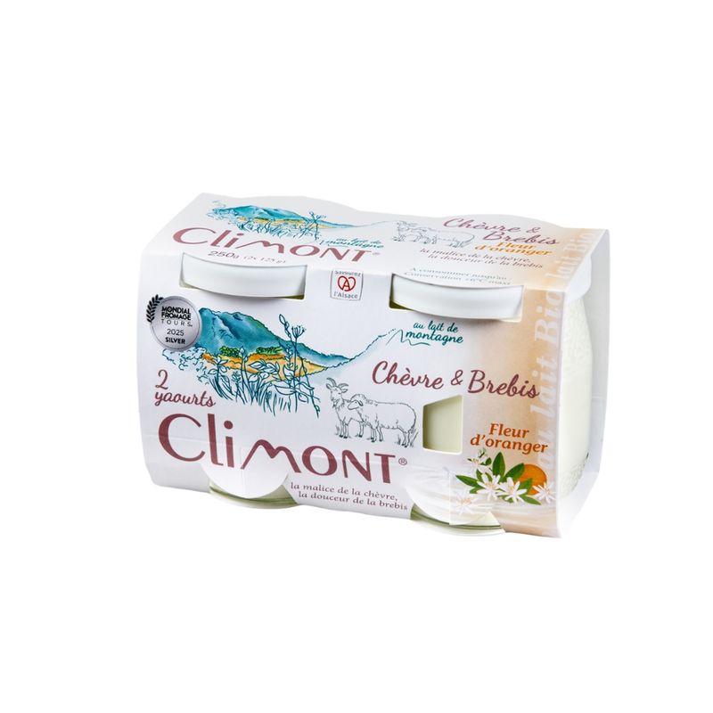 Vallée Verte Yaourt mi-chèvre mi-brebis Bio arome fleur oranger - Produktbild