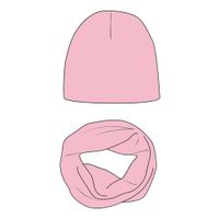 Kinder Beanie + Loop, Set D619 rose - Produktbild