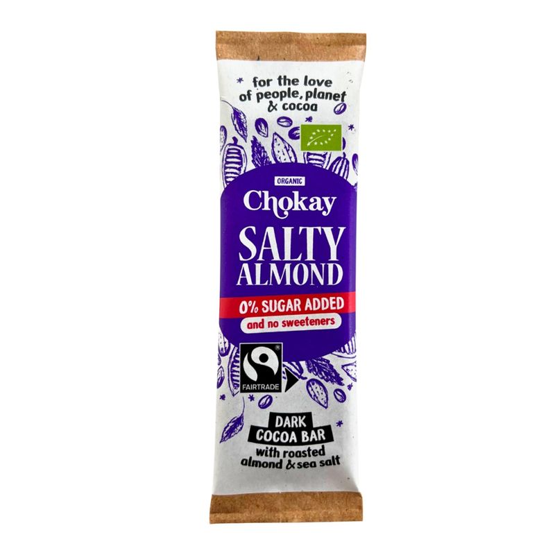 Chokay BV Chokay BIO Snack Bar Dark Salty Almond 30g - Produktbild