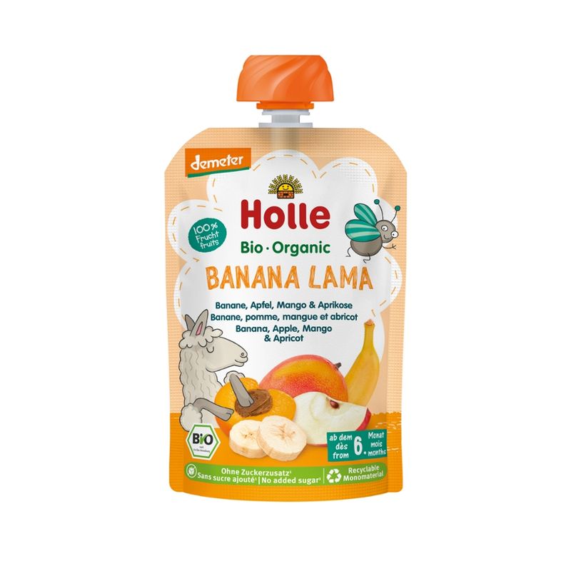 Holle  Banana Lama - Banane, Apfel, Mango & Aprikose - Produktbild