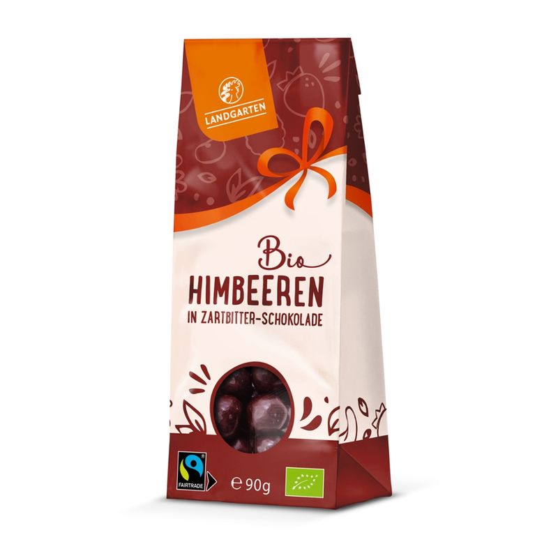 Landgarten Bio FT Himbeere Zartbitter 90g - Produktbild
