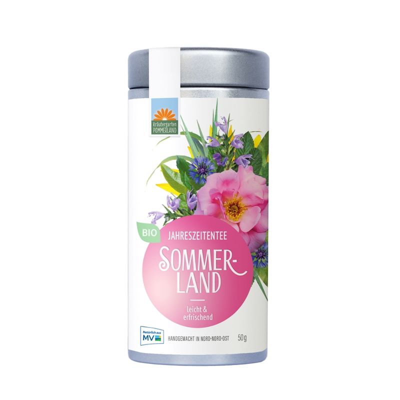 Kräutergarten Pommerland Sommerland - Bio Kräutertee in der Vorratsdose - Produktbild
