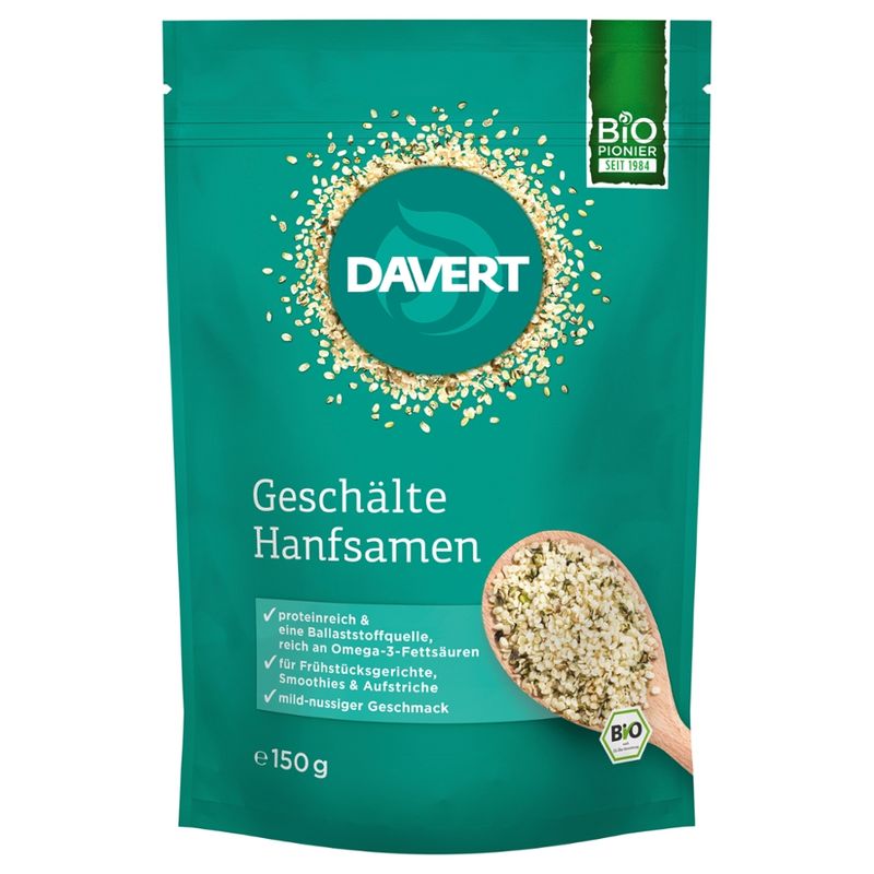 Davert Geschälte Hanfsamen 150g - Produktbild