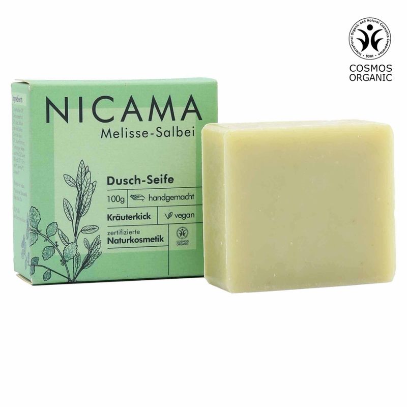 NICAMA NICAMA zertifizierte Bio-Seife Melisse-Salbei 100g - Produktbild