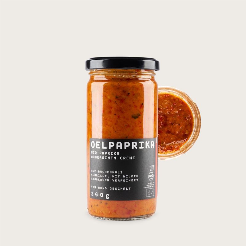 OEL  OELPAPRIKA - Bio Paprika-Auberginen-Creme 260 g - Produktbild