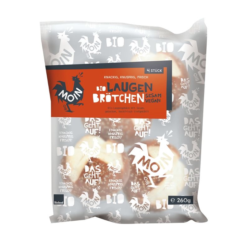 Moin Bio Backwaren Bio Laugenbrötchen Sesam Vegan - Produktbild