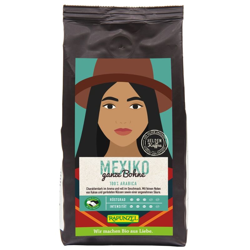 Rapunzel Heldenkaffee Mexiko, ganze Bohne HIH - Produktbild