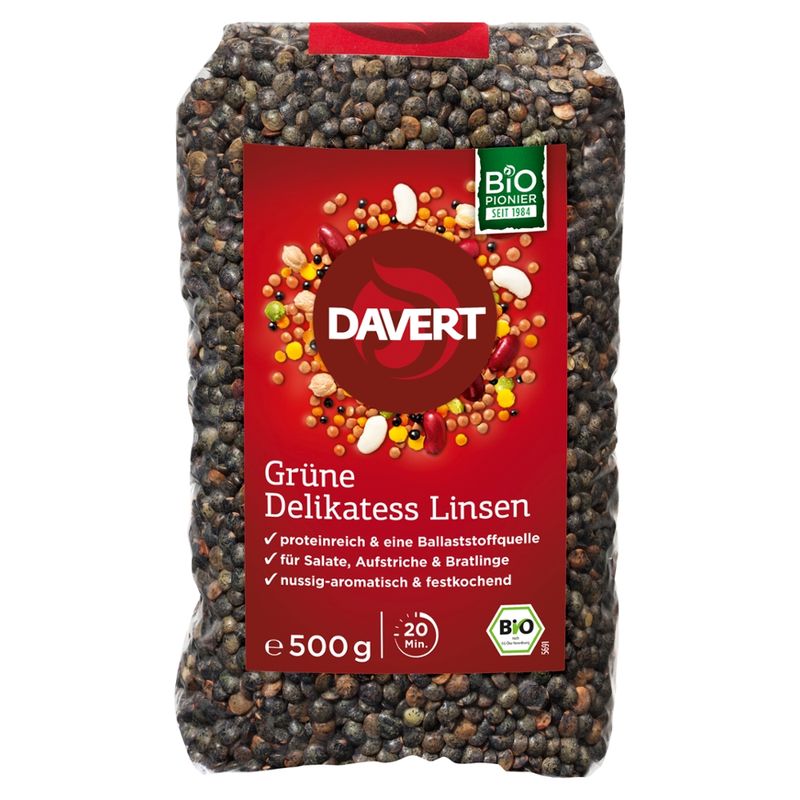 Davert Grüne Delikatess-Linsen 500g - Produktbild